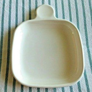Vintage Corning Ware P-185-B Grab It Square Plate 6.5” White